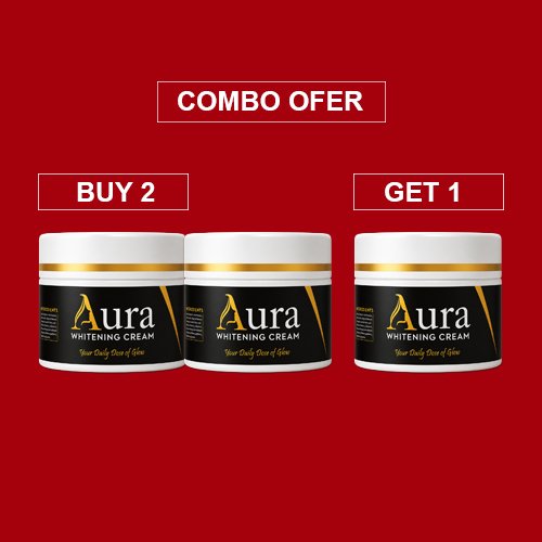 Buy 2 Aura Whitening Cream, Get 1 Aura Whitening Cream FREE